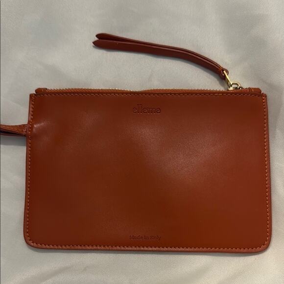 Elleme Orange Leather Clutch Wallet - Picture 1 of 8